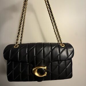 Coach Quilted Tabby 33 Black/Brass